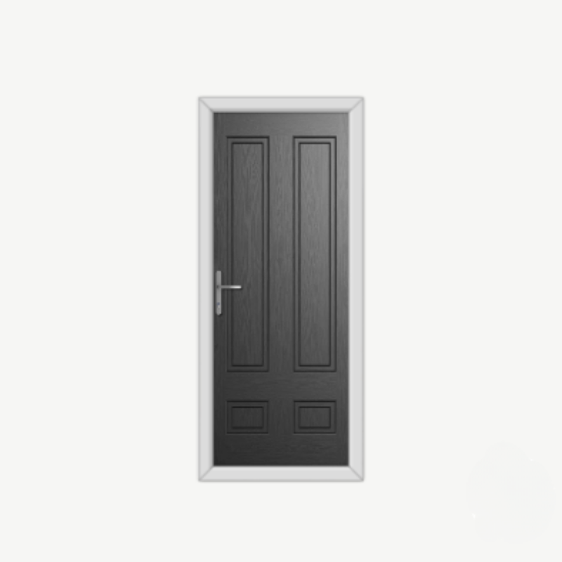 Aston Solid Black Composite Door image 0