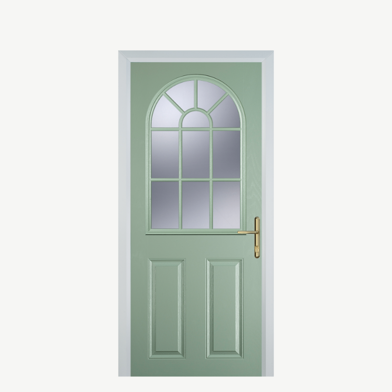 DoorL 2 Panel Sunburst Chartwell Green image 0