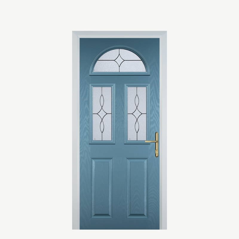 Door G 2 Panel 1 Arch Pastel Blue Flair image 0