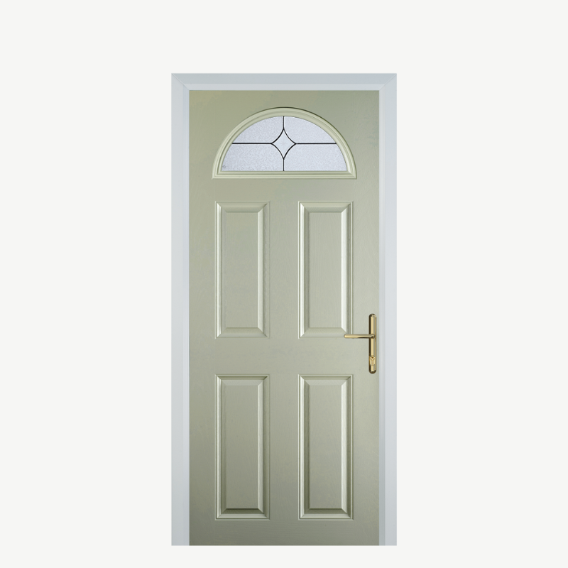 Door D 4 Panel 1 Arch Pebble Grey Flair image 0