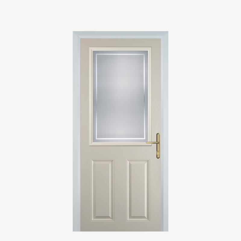 Door F 2 Panel 1 Square Cream Enfield image 0