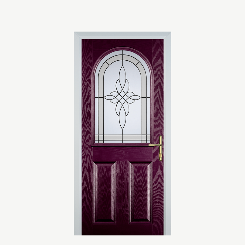Door E 2 Panel 1 Arch Purple Violet Crystal Harmony Frost image 0