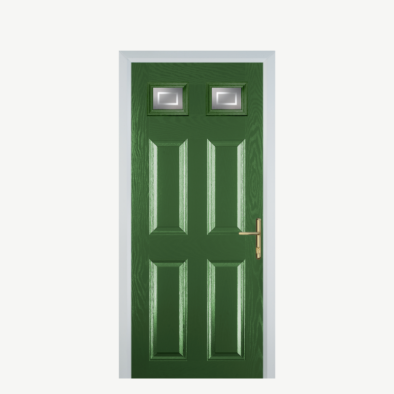 DoorI 4 Panel 2 Square Fern Green Enfield image 0