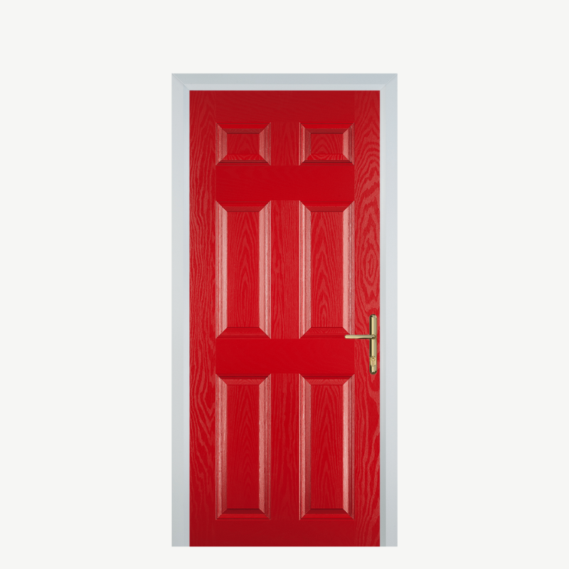 DoorH 6 Panel Red image 0