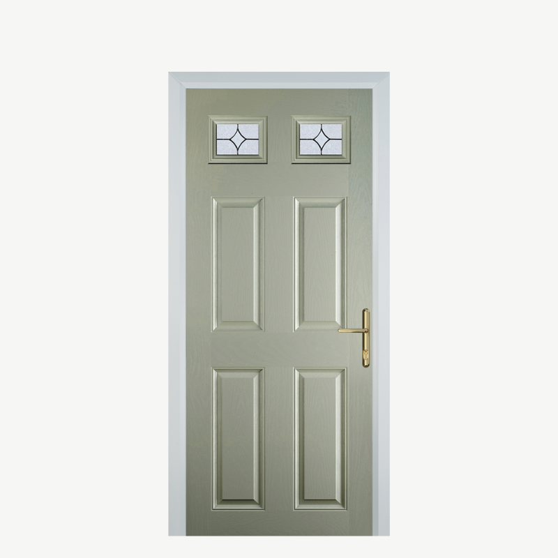 DoorI 4 Panel 2 Square Pebble Grey Flair image 0