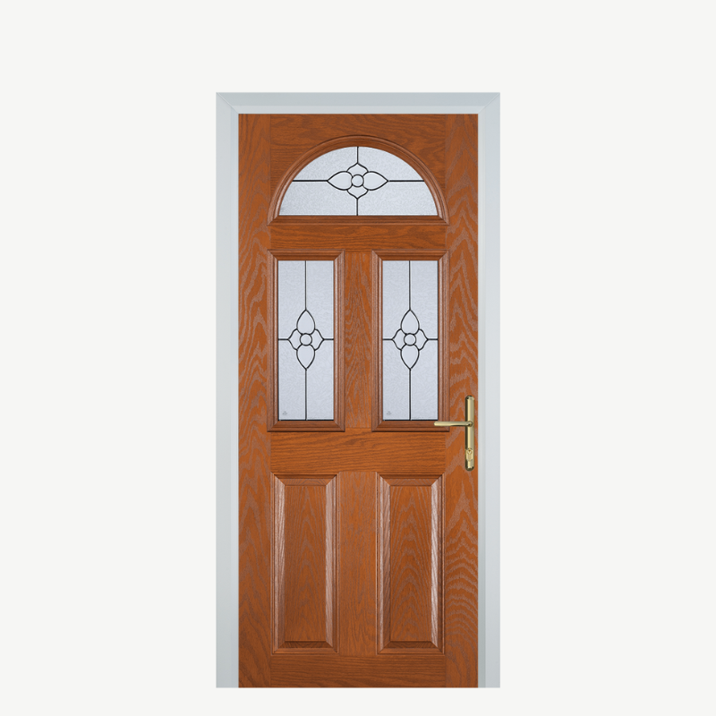 Door G 2 Panel 1 Arch Oak Finesse image 0