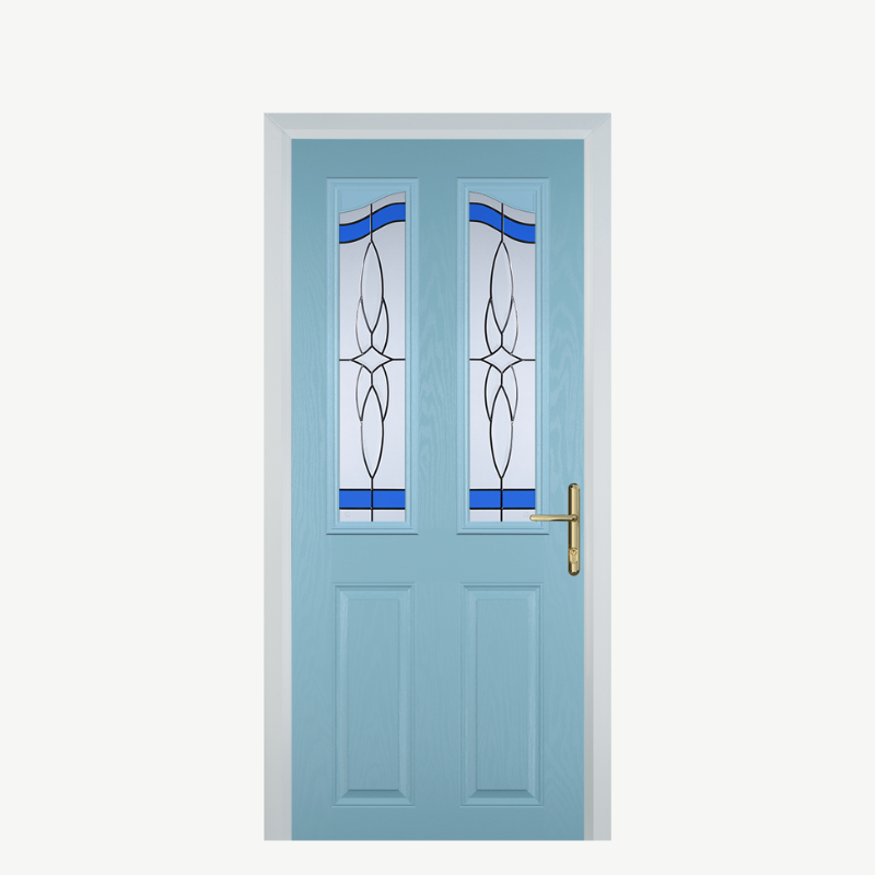 Door B 2 Panel 2 Angle Duck Egg Blue Crystal Harmony Blue image 0