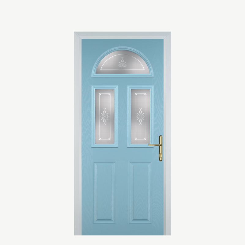 Door G 2 Panel 1 Arch Duck Egg Blue Straxton image 0