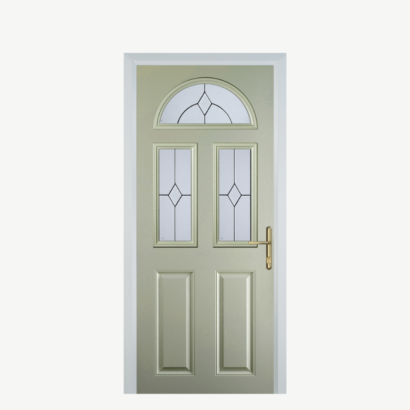 Door G 2 Panel 1 Arch Pebble Grey Classic image 0