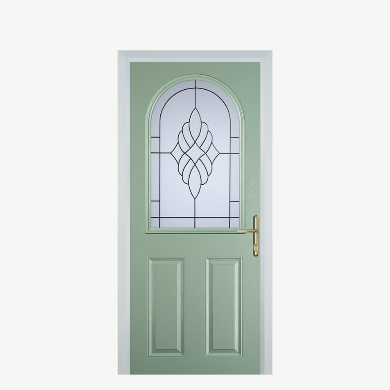 Door E 2 Panel 1 Arch Chartwell Green Crystal Eternity image 0
