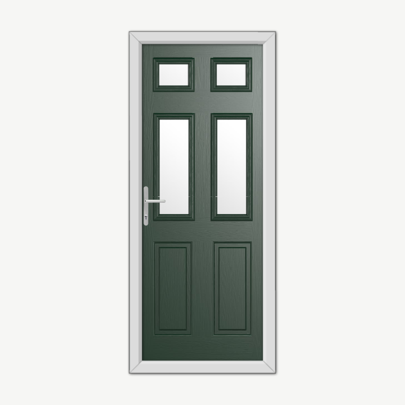 Middleton Glazed 4 Green Composite Door image 0