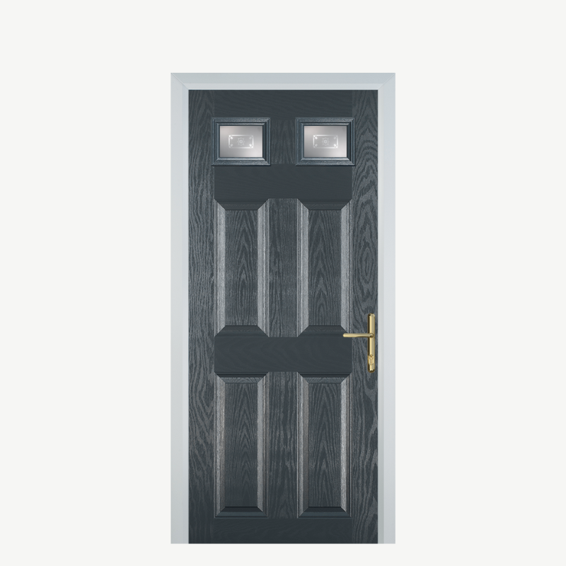 DoorI 4 Panel 2 Square Grey Straxton image 0