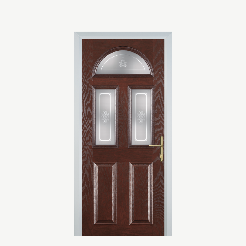 Door G 2 Panel 1 Arch Dark Wood Straxton image 0