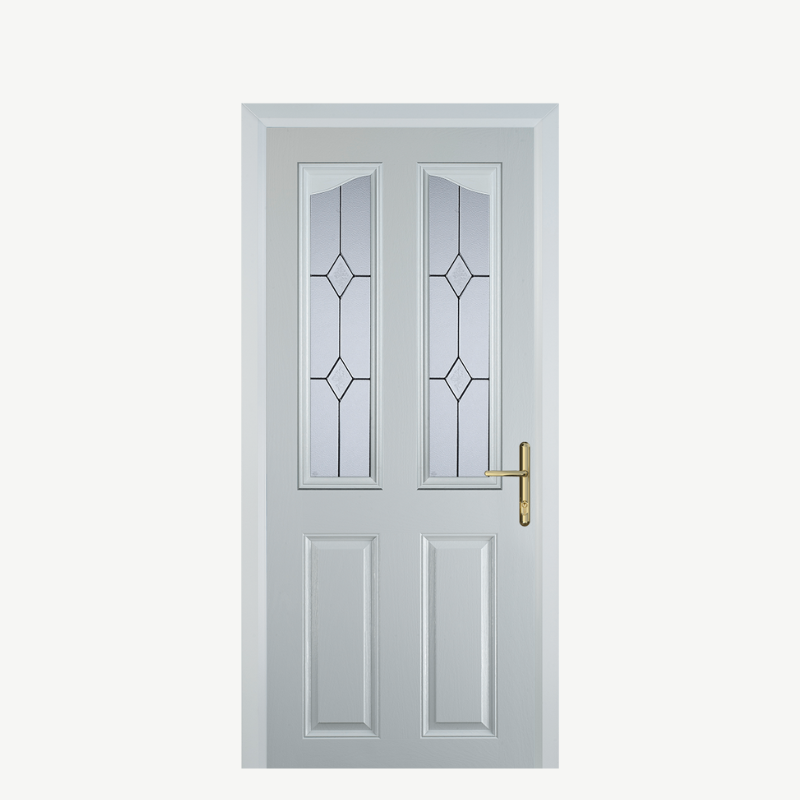 Door B 2 Panel 2 Angle White Classic image 0