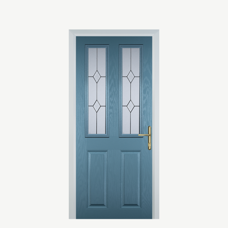 Door C 2 Panel 2 Square Pastel Blue Classic image 0