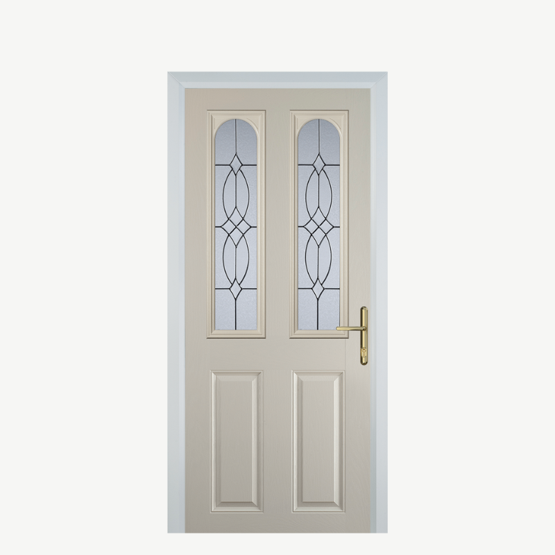 Door A 2 Panel 2 Arch Cream Flair image 0