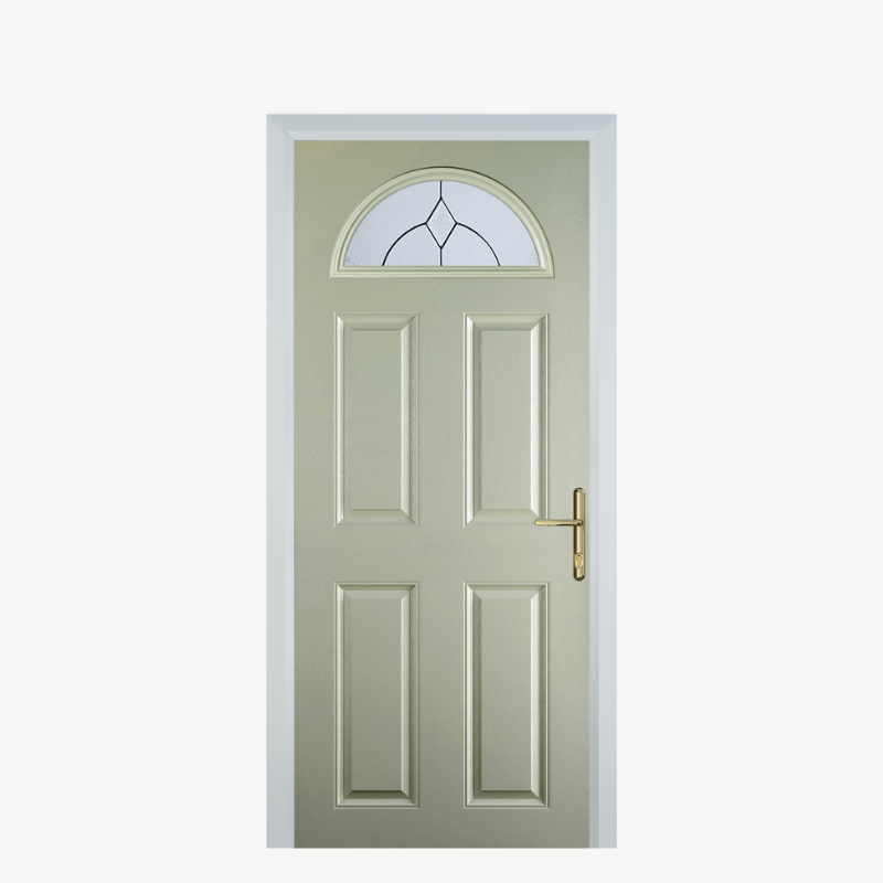 Door D 4 Panel 1 Arch Pebble Grey Classic image 0
