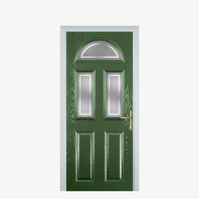 Door G 2 Panel 1 Arch Fern Green Enfield image 0