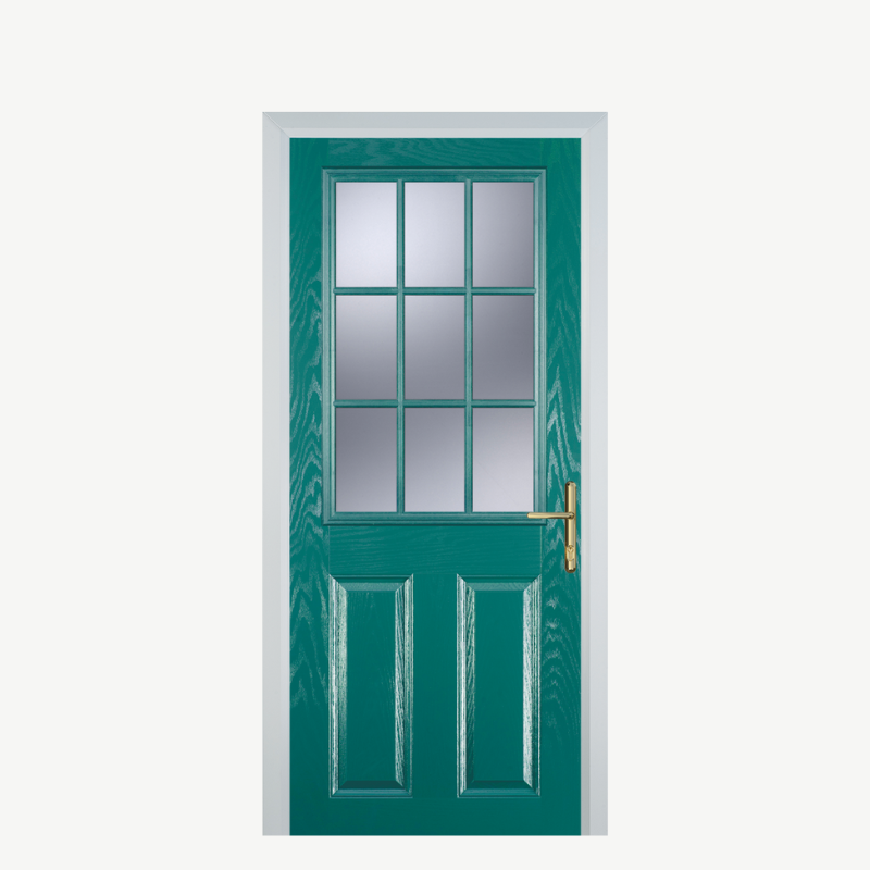 DoorK 2 Panel 1 Grill Turquoise Blue image 0