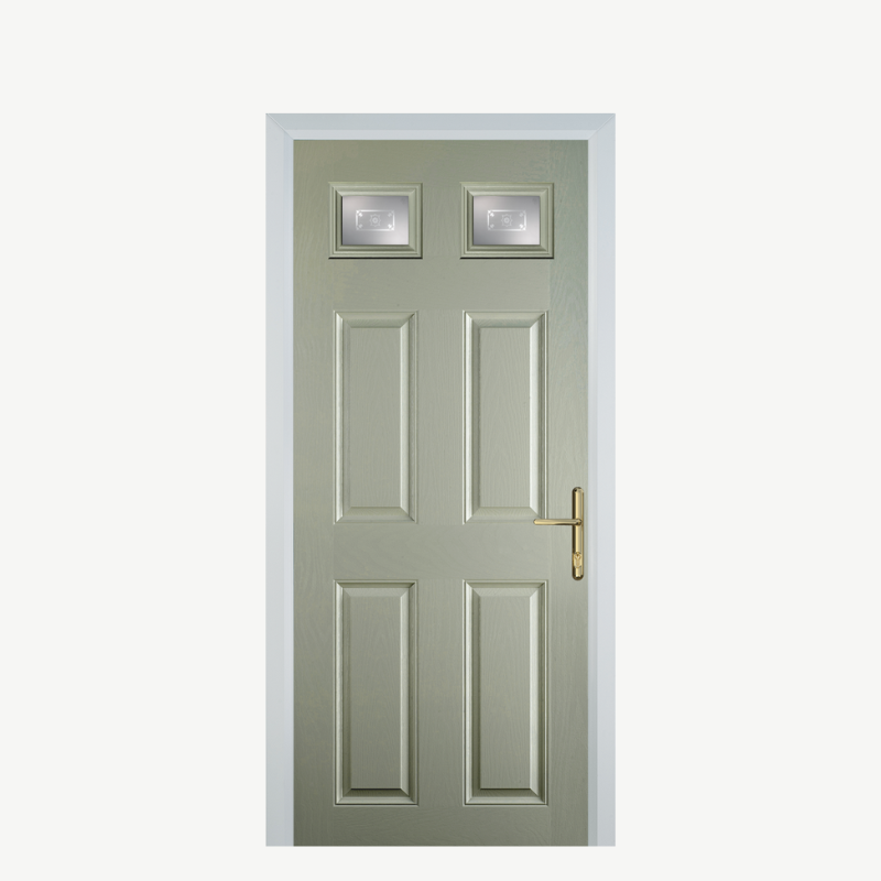 DoorI 4 Panel 2 Square Pebble Grey Straxton image 0