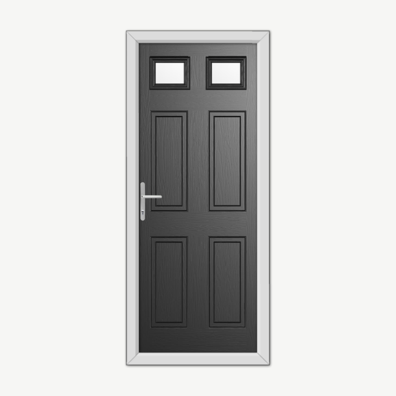Middleton Glazed 2 Black Composite Door image 0