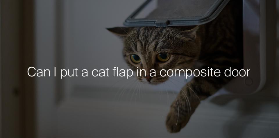 Can i put a cat flap in a composite door?