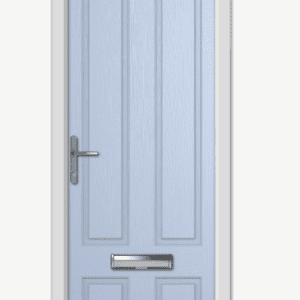 Aston Glazed Solid Duck Egg Blue Composite Door