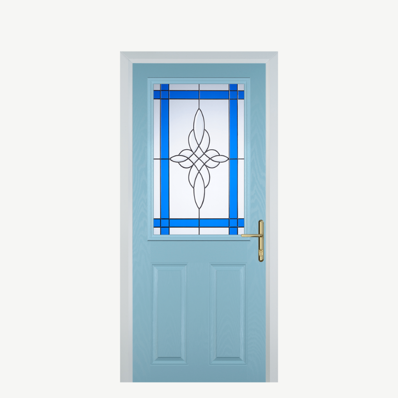 Door F 2 Panel 1 Square Duck Egg Blue Crystal Harmony Blue