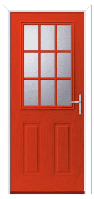 Orange composite doors